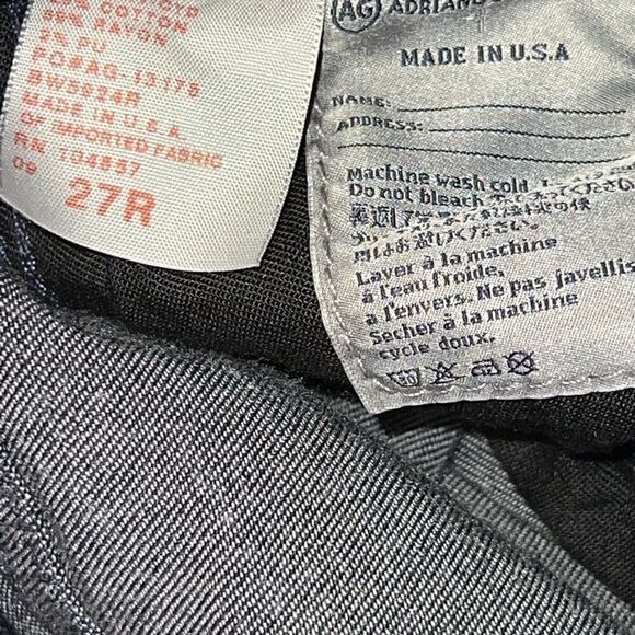 AG Adriano Goldschmied The Ballad Slim Bootcut Black Jeans Sz 27 R - Picture 9 of 10